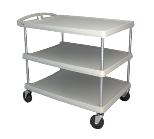 Metro MY2636-35G 3 Level Polymer Utility Cart W/ 500 Lb Capacity, Marine Ledges-cityfoodequipment.com