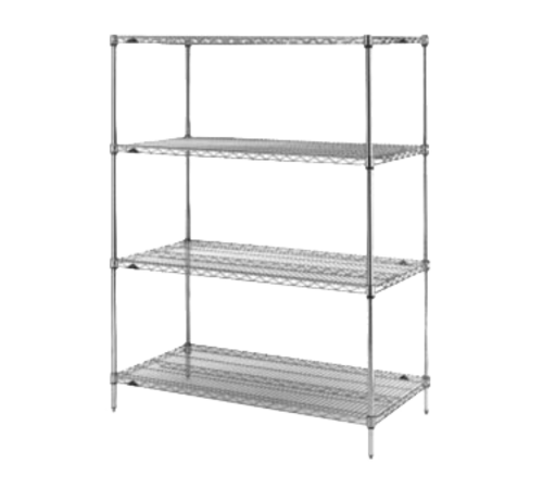 Metro N576C 72" NSF 4-Tier Chrome Wire Shelf Kit - Super Erect®, 24"W, 63"H-cityfoodequipment.com