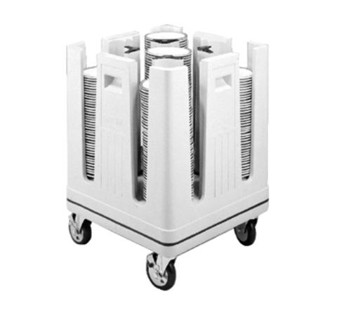 Metro PCD11A 26 5/8" Mobile Dish Caddy w/ (4) Columns - Polymer, Aesthetic Blue-cityfoodequipment.com