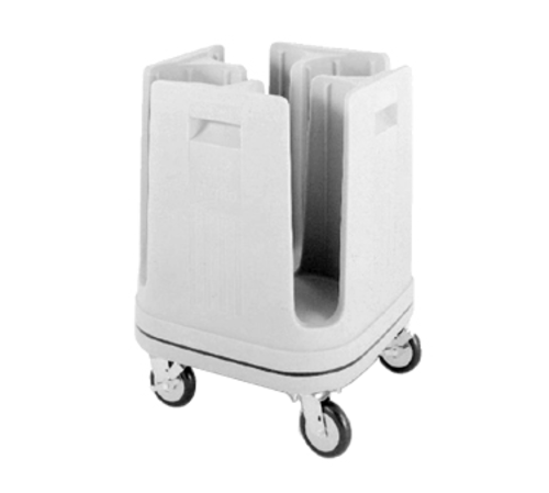 Metro PCD8 21 1/2" Mobile Dish Caddy W/ (4) Columns - Polymer, Aesthetic Blue-cityfoodequipment.com