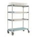 Metro PR48VX3 4 Tier Mobile Drying Rack W/ 2 Drop-Ins, 26" X 50" X 68"-cityfoodequipment.com