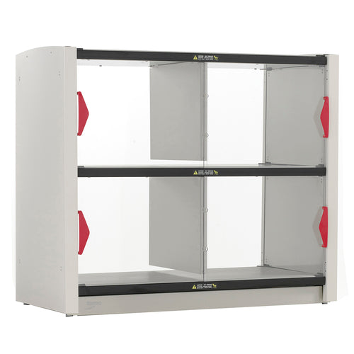 Metro PU4CD-HS1842 42 1/2"W Countertop Heated Grab & Go Station w/ Sliding Doors - (4) Compartments, 120v-cityfoodequipment.com