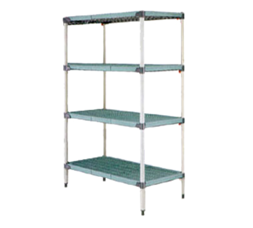 Metro Q376G3 72" NSF 4-Tier Polymer Shelf Kit - Metromax® Q, 18"W, 63"H-cityfoodequipment.com