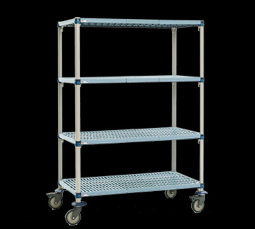 Metro Q566EG3 60" NSF 4-Tier Polymer Shelf Kit - MetroMax? Q, Mobile, 24"W, 67"H-cityfoodequipment.com