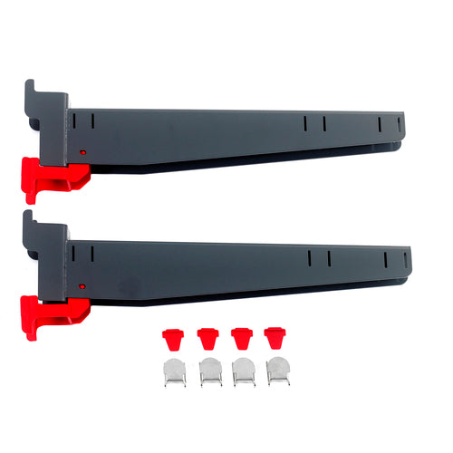 Metro SMA18A 18" Smartlever® Shelf Arm Pair W/ (4) Mount Hooks & (4) Locking Wedges-cityfoodequipment.com