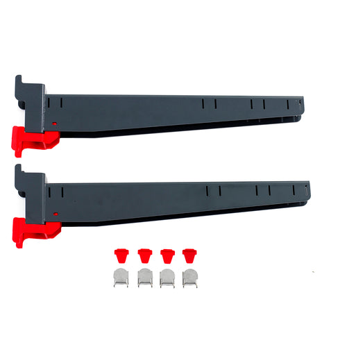 Metro SMA21A 21" Smartlever® Shelf Arm Pair W/ (4) Mount Hooks & (4) Locking Wedges-cityfoodequipment.com