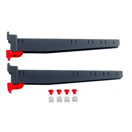 Metro SMA24A 24" Smartlever® Shelf Arm Pair W/ (4) Mount Hooks & (4) Locking Wedges-cityfoodequipment.com