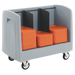 Metro SSD16 39" Mobile Dish & Tray Caddy W/ (60) Plates/column Capacity - Plastic, Blue-cityfoodequipment.com