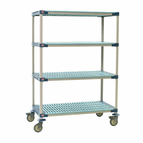Metro X366PG4 60" NSF 4-Tier Polymer Shelf Kit - MetroMax? 4, Mobile, 18"W, 68"H-cityfoodequipment.com