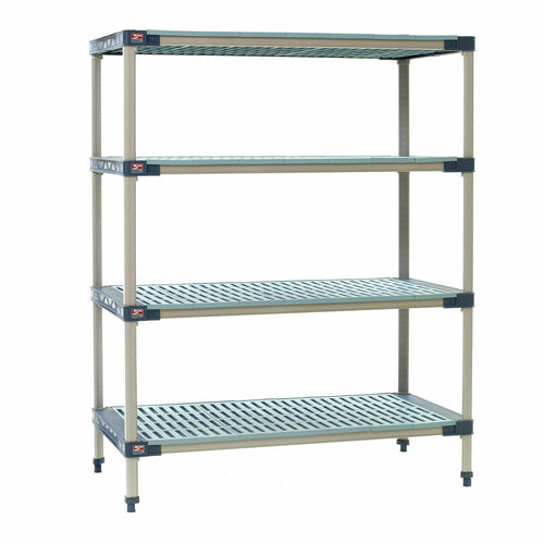 Metro X416G4 24" NSF 4-Tier Polymer Shelf Kit - Metromax® 4, 21"W, 63"H-cityfoodequipment.com