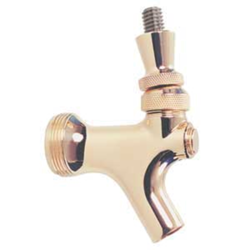 Micro Matic 4933BR Beer Faucet w/ Stainless Steel Lever - Polished Brass-cityfoodequipment.com