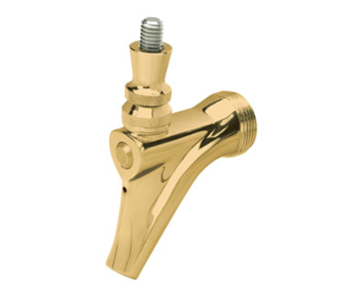 Micro Matic 304G Beer & Wine Faucet w/ Lever, Gold Plated Stainless Steel-cityfoodequipment.com