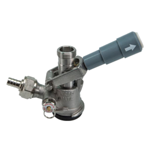 Micro Matic 7485SS "D" System Beer Keg Couple Gray Lever Handle & Stainless Steel Probe-cityfoodequipment.com