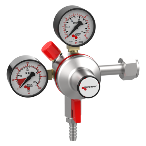 Micro Matic 842-15-PP Double Gauge Primary CO2 Regulator - Premium Plus-cityfoodequipment.com
