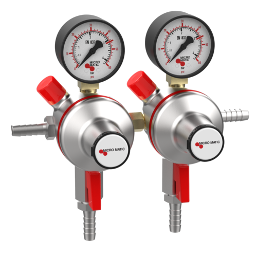 Micro Matic 8022-PP Double Gauge Secondary CO2 Regulator-cityfoodequipment.com
