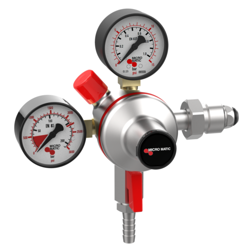Micro Matic 842N-PP Double Gauge Nitrogen Regulator - Premium Plus-cityfoodequipment.com