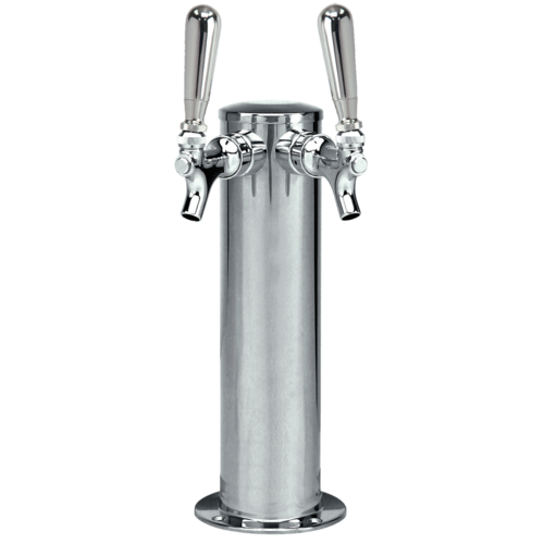 Micro Matic D4743DT Countertop Column Draft Beer Tower W/ (2) Faucets - Air Cooled, Stainless Steel-cityfoodequipment.com