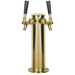 Micro Matic D4743DT-PVD Countertop Column Draft Beer Tower W/ (2) Faucets - Air Cooled, Brass-cityfoodequipment.com