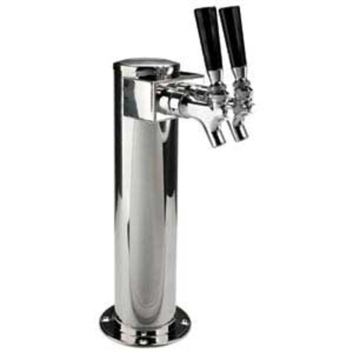 Micro Matic D4743SGPSS Countertop Draft Beer Shotgun Tower W/ (2) Faucets - Air Cooled, Stainless Steel-cityfoodequipment.com