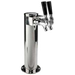 Micro Matic D4743SGPSS Countertop Draft Beer Shotgun Tower W/ (2) Faucets - Air Cooled, Stainless Steel-cityfoodequipment.com
