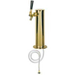 Micro Matic D4743T-PVD Countertop Column Draft Beer Tower W/ (1) Faucet - Air Cooled, Brass-cityfoodequipment.com