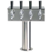 Micro Matic D7744PSS Countertop T Style Draft Beer Tower W/ (4) Faucets - Air Cooled, Stainless Steel-cityfoodequipment.com