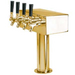 Micro Matic D7744PVD Countertop T Style Draft Beer Tower W/ (4) Faucets - Air Cooled, Brass-cityfoodequipment.com