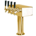 Micro Matic D7744PVDKR Countertop T Style Draft Beer Tower W/ (4) Faucets - Glycol Cooled, Brass-cityfoodequipment.com