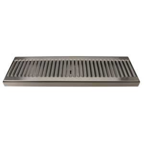 Micro Matic DP-120D-16 Surface Mount Drip Tray Trough W/ 5/8" Drain - 16"W X 5"D, Stainless Steel-cityfoodequipment.com