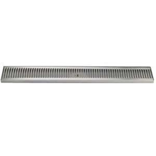 Micro Matic DP-120D-33 Surface Mount Drip Tray Trough w/ 5/8" Drain - 33"W x 5"D, Stainless Steel-cityfoodequipment.com