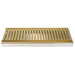 Micro Matic DP-120DSSPVD Surface Mount Drip Tray Trough w/ 5/8" Drain - 12"W x 5"D, Stainless w/ Brass Screen-cityfoodequipment.com
