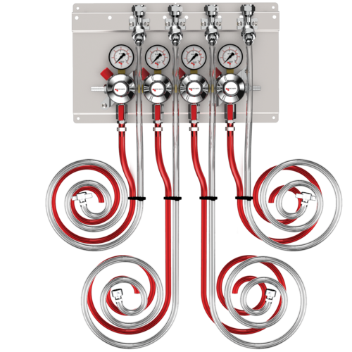 Micro Matic 83415-PP Quadruple Gauge Secondary Regulator Panel Kit-cityfoodequipment.com