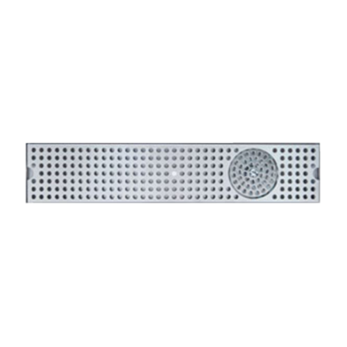 Micro Matic DP-120D-36GR Surface Mount Drip Tray Trough W/ Glass Rinser & 5/8" Drain - 36"W X 5"D, Stainless Steel-cityfoodequipment.com