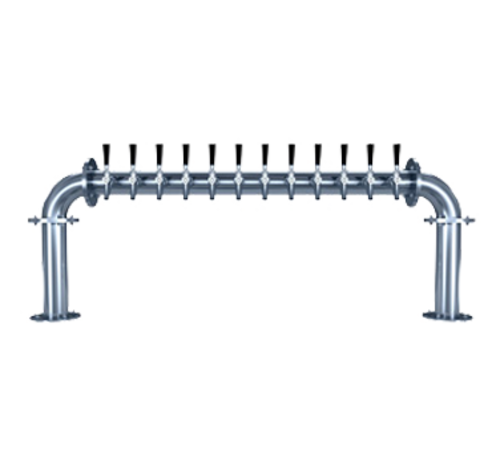 Micro Matic BG-U-12KR Countertop "U" Draft Beer Tower W/ (12) Faucets - Glycol Cooled, Stainless Steel-cityfoodequipment.com