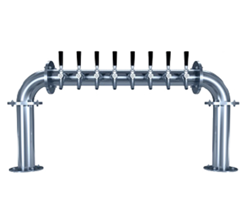 Micro Matic BG-U-8KR Countertop "U" Draft Beer Tower w/ (8) Faucets - Glycol Cooled, Stainless Steel-cityfoodequipment.com