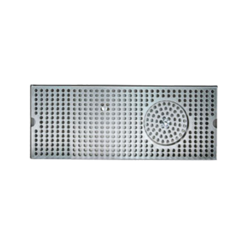 Micro Matic DP-120DGR Surface Mount Drip Tray Trough W/ 5/8" Drain - 12"W X 5"D, Stainless Steel-cityfoodequipment.com
