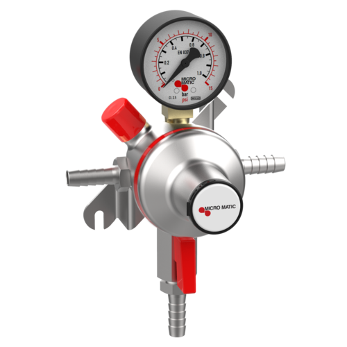 Micro Matic 8011-15-PP Single Gauge Secondary CO2 Regulator-cityfoodequipment.com