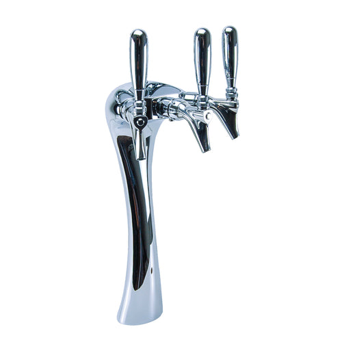 Micro Matic A-G5-3-C-A Anaconda Draft Beer Tower w/ (3) Faucets - Air Cooled, Stainless Steel-cityfoodequipment.com