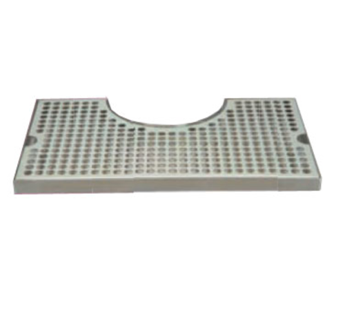 Micro Matic DP-1020 Surface Mount Drip Tray Trough W/ 4" Cutout - 14"W X 8"D, Stainless Steel-cityfoodequipment.com