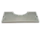 Micro Matic DP-1020 Surface Mount Drip Tray Trough W/ 4" Cutout - 14"W X 8"D, Stainless Steel-cityfoodequipment.com