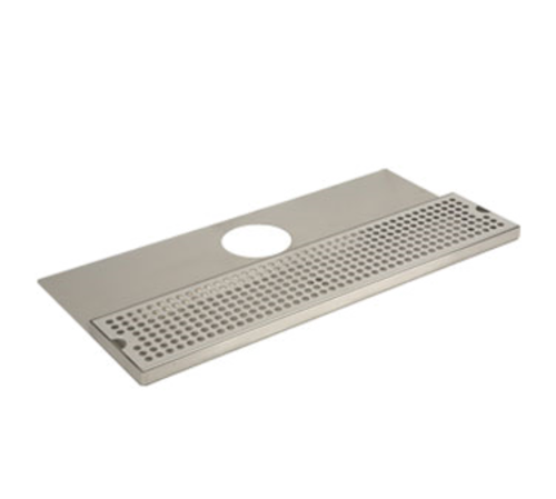 Micro Matic DP-620D-24 Surface Mount Drip Tray Trough W/ 5/8" Drain - 24"W X 11 3/4"D, Stainless Steel-cityfoodequipment.com