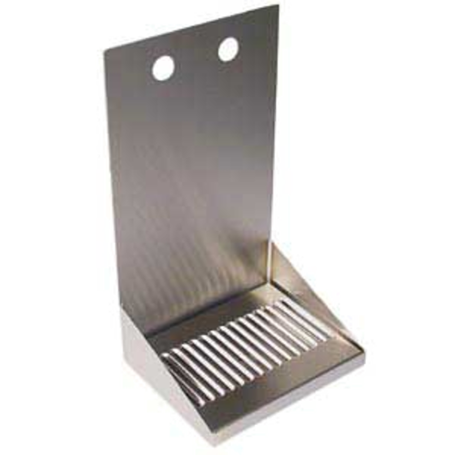 Micro Matic DP-321D-2 Wall Mount Drip Tray Trough W/ 1/2" Drain - 8"W X 6 3/8"D X 14"H, Stainless Steel-cityfoodequipment.com