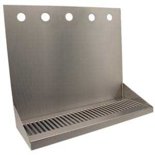 Micro Matic DP-322LD-5 Wall Mount Drip Tray Trough W/ 1/2" Drain - 16"W X 6 3/8"D X 14"H, Stainless Steel-cityfoodequipment.com