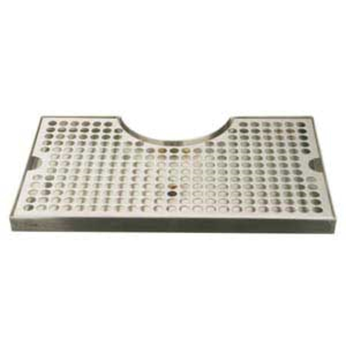 Micro Matic DP-920D Surface Mount Drip Tray Trough W/ 5/8" Drain - 12"W X 7"D, Stainless Steel-cityfoodequipment.com