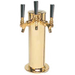 Micro Matic DS-243-PVD Countertop Column Draft Beer Tower W/ (3) Faucets - Air Cooled, Brass-cityfoodequipment.com