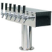 Micro Matic DS-356-PSS Countertop T Style Draft Beer Tower W/ (6) Faucets - Air Cooled, Stainless Steel-cityfoodequipment.com