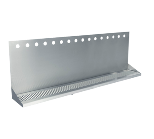 Micro Matic DP-332ELD-16-3 Wall Mount Drip Tray Trough W/ 1/2" Drain - 48"W X 6 3/8"D X 14"H, Stainless Steel-cityfoodequipment.com