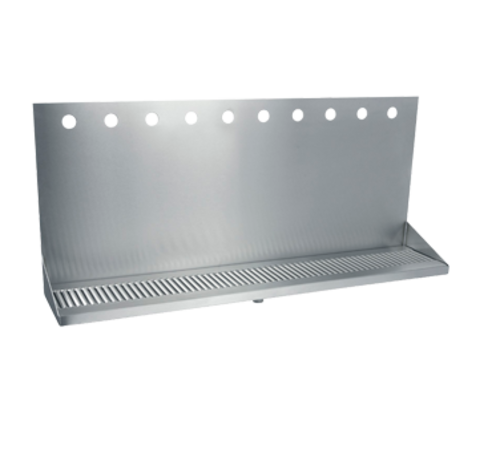 Micro Matic DP-332ELD-10-3 Wall Mount Drip Tray Trough w/ 1/2" Drain - 36"W x 6 3/8"D x 14"H, Stainless Steel-cityfoodequipment.com