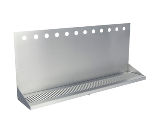 Micro Matic DP-332ELD-12-3 Wall Mount Drip Tray Trough W/ 1/2" Drain - 36"W X 6 3/8"D X 14"H, Stainless Steel-cityfoodequipment.com