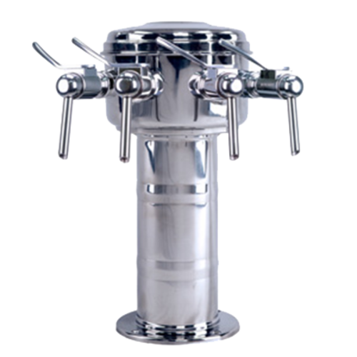 Micro Matic MTM-4PSS-W Countertop Sommelier Wine Font w/ (4) Faucet - Air Cooled, Stainless Steel-cityfoodequipment.com